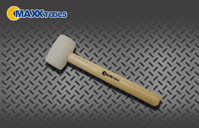 China Wooden Handle White Rubber Mallet Hammer Hand Tools For Construction for sale