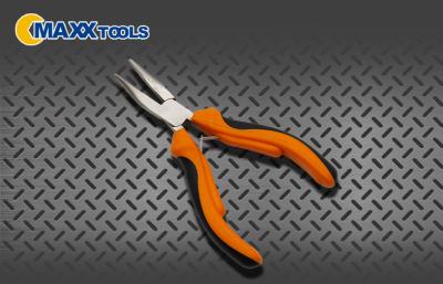 China 115mm 4.5” Mini Bent Nose Pliers , Angle Jaw Tongs Home Hand Tools With Satin Chrome Plated for sale