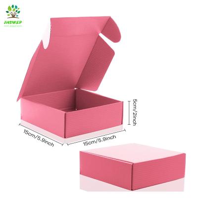 China Factory Wholesale Price Recyclable Shipping Cardboard Pink 5.9*5.9*2 Inches Cardboard Packaging Boxes For Shipping for sale