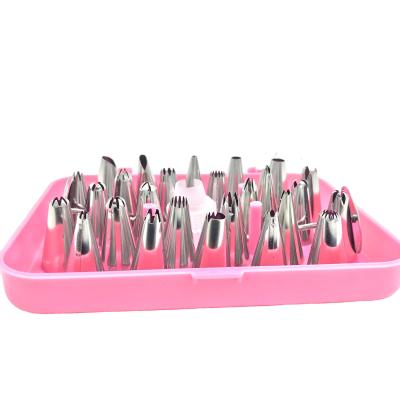 China Durable 304 26 Pcs Stainless Steel Cake Decorating Piping Nozzle Baking Glazing Tips Accessories for sale