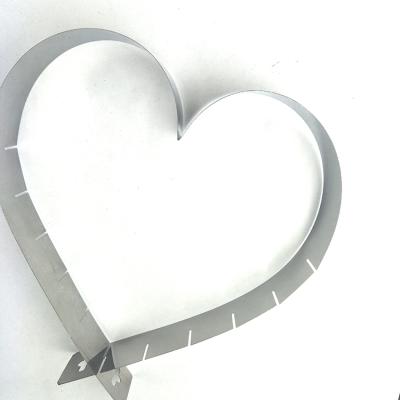 China Viable Professional Adjustable Heart Shaped Cake Ring Baking Frame Cake Mold for sale