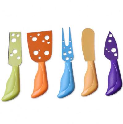 China Cheese Cutter Kitchen Cheese Cutter Knife Viable Colorful Non-stick Coating Set for sale