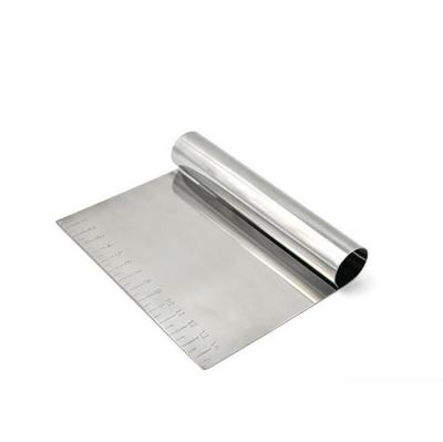 China Multifunctional Stainless Steel Pastry Scraper and Sustainable Dough Scraper Dough Cutter for Kitchen for sale