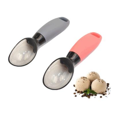 China Food Grade Viable Transparent Ice Cream Scoop Maker Machines Plastic Ice Cream Spoon Scoop for sale