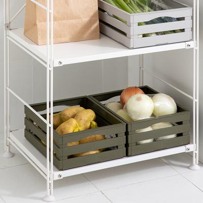 China For Kitchen And Plastic Storage Organizer SHIMOYAMA Onion Fruit Storage Basket Viable Storage Plastic Vegetable And Fruit Storage for sale