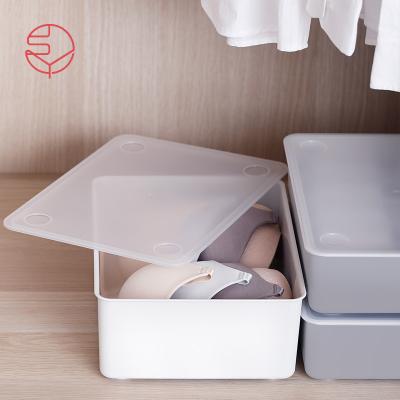 China SHIMOYAMA Bra Organizer Box Underwear Storage Box Viable Fancy Compartment organizador de ropa for sale