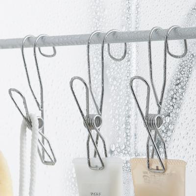 China 4Pcs/set Minimalist Clothes Drying Laundry Hangs Portable Hanging Pins Metal Clip Hanger for sale