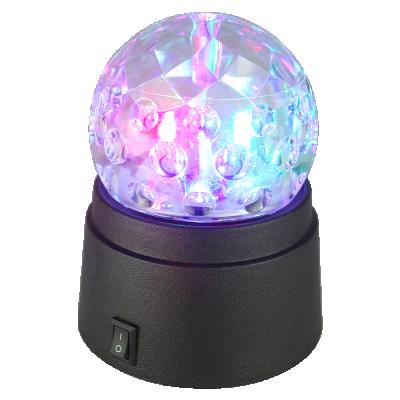 China Mini Plastic RGB LED Battery Crystal Magic Ball Kids Birthday Party Decoration Light Effect for sale