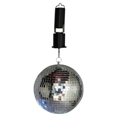 China Plastic DISCO MIRROR BALL with DC MOTOR and MINI SPOT LIGHT for Party Events KTV DJ Stage Decorations for sale