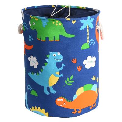 China Sustainable Eco - Friendly Kids Toy Bag Canvas Storage Basket For Storage Clothes for sale