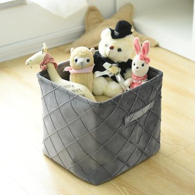 China KOREAN Cozy Soft Home Foldable Cloth Storage Box with Rope and Handle for sale