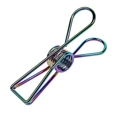 China Metal Customized Size Multicolor Binder Clips Stainless Paper Clip Metal Binder Clip Custom for sale