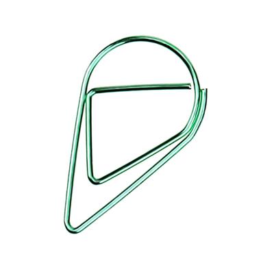 China 1.0MM Metal Water-Drop Paper Clips Stationery Supply Paper Clip Decoration Book Note Binder for sale