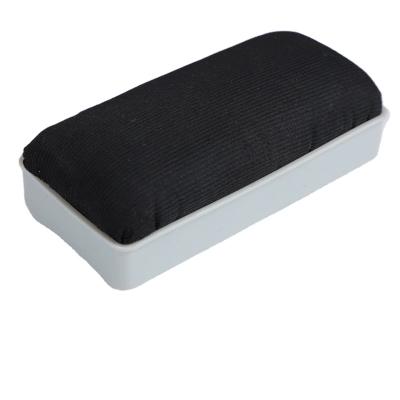 China White/Black Dry White Board Eraser Magnetic Plastic Felt Eraser Whiteboard Wipe White/Black Chalk Board Medium Size Medium Size for sale