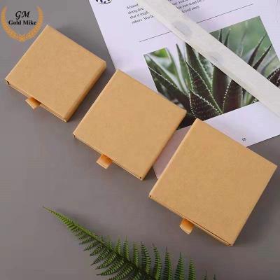 China Recycled Materials Tops Sponsor List Jewelry Box Brown Lockable Jewelry Box Necklace Earring Rings Storage Paper Jewelry Gift Box for sale