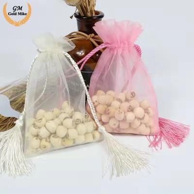 China Gift wholesales organza bag 7*9 8*10 organza bag 7*9 8*10 bottom round pink organza pouch gusseted organza bags for sale