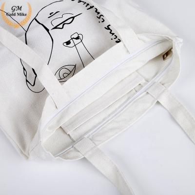 China Recyclableeasy to carry cheap custom cotton tote bag plain recycled custom cotton canvas bags with logo for sale