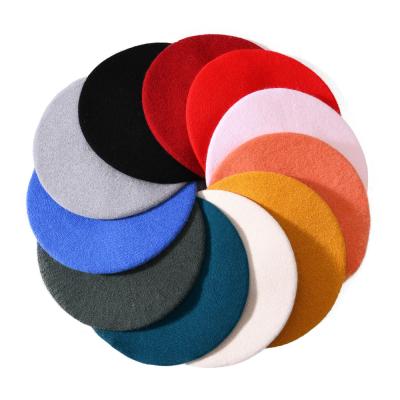 China Next Plush 2021 Winter Fashion Hign Quality Plain Dyed Women Beret Custom Knit Beret for sale