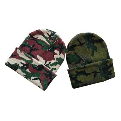 China COMMON Hign Quality Wholesale Winter Women Adults New Arrival Acrylic Camouflage Custom Skull Cap for sale