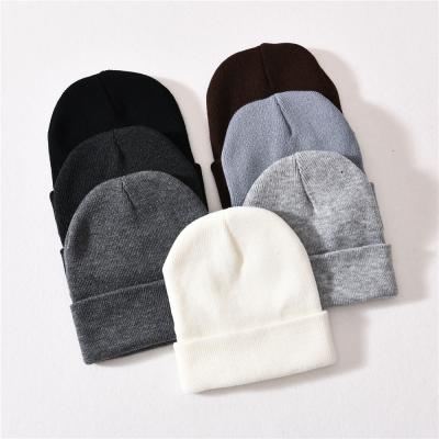 China COMMON Wholesale Soft Winter Quality Hign Customization Unisex Children Solid Color Beanie Hat for sale