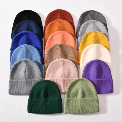 China Beanie Knit Hat Cuffed Classic JOINT elastic striped sports acrylic warm beanies blend unisex winter wholesale for sale