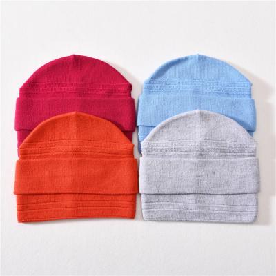 China COMMON Empty Winter Knitted Cashmere Beanie High Quality Double Layer Thick Warm Women Refine Skullies Knitted Beanie Bulk Wholesale for sale