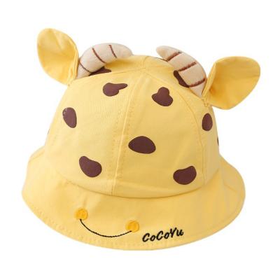 China Girls Boys Bucket Hat Summer Spring Giraffe Fisherman Sun Protective Hat Loose Cotton Comfy Custom Animal Cute Kids Pink Bucket Hat for sale