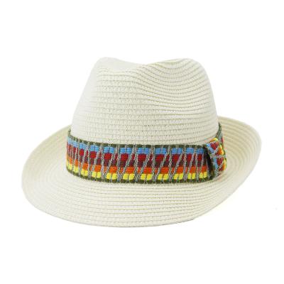 China Wholesale Fashion Picture Panama Straw Hats Men and Women Summer Unisex Custom Cowboy Straw Hats for sale