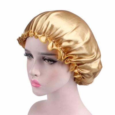 China Checked Stretching Wholesale Product Four Seasons Satin Bonnets Waterproof Designer Adults Women Bonnets for sale