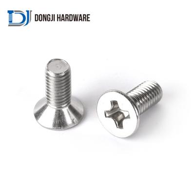 China DIN 965 Flat 304 Stainless Steel Countersunk Cross Head Screw For Machine M2-M8 for sale