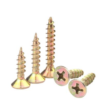 China China Flat Wholesale Factory Direct Sales Customized Tornillo Yellow Wood Zinc Tapping Screw for sale