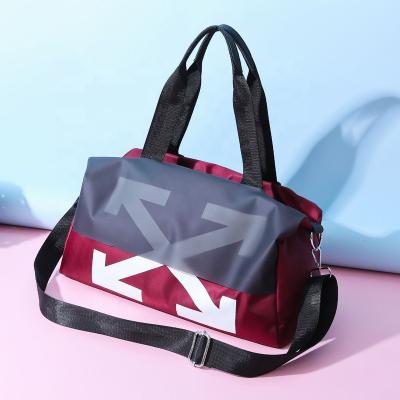 China SG8054 Fashion Customized Large Oxford Fashion Travel Sports Bag With Shoe Compartment Duffle Gym Bag for sale