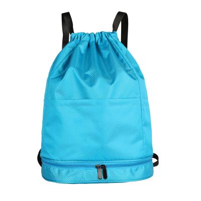 China SG21175 Logo Waterproof Custom Wholesale Dry Waterproof Swim Drawstring Backpack Nylon Gym Bags Outdoor Sports Drawstring Bags for sale