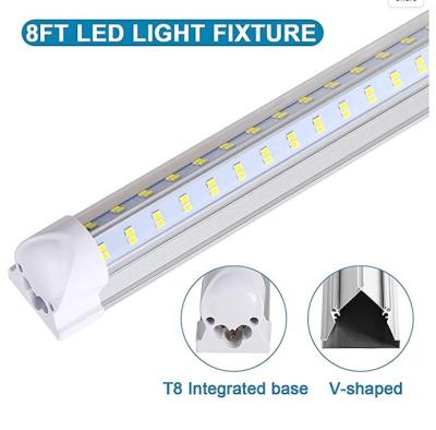 Cina 160LM/W V Shape Luces LED T8 Tube Light 2ft AC85-265V 3000K Milky and Clear Cover in vendita