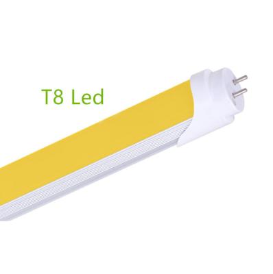 China 18W 4FT Yellow Cover Light T8 Anti-Uv Lamp Tube Yellow 580nm Triac Dimmable For TFT Lcd Panel Factories for sale