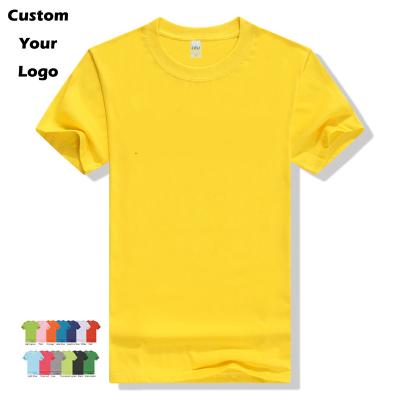 China OEM Wholesale Anti-Shrink Blank Plain Polyester Round Neck Oversized T-shirts Custom Logo Graphic Printing Plus Size Mens Cotton T-shirts for sale