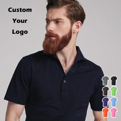 China Viable Factory Customized High Quality Polyester Mens Polo T Shirts Custom Embroidered Print Logo Golf Polo Shirt Plus Size T Shirts for sale