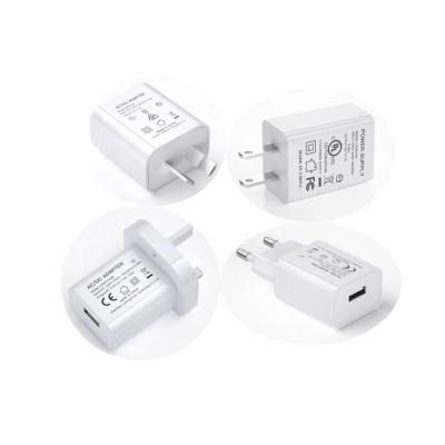 China Mobile Phone US/EU/UK/AU Plug 5V2A 5V1A USB Charger Wall Charger Power Adapter USB Fast Travel Charger With Single Port for sale