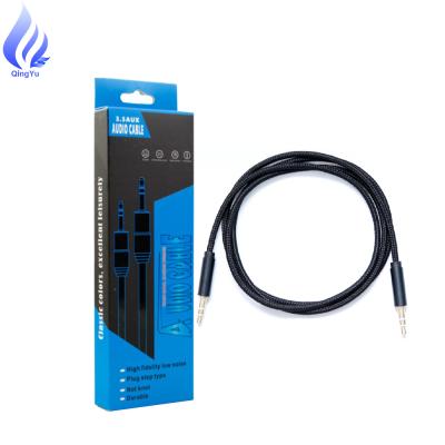 China 3.5mm aux audio cable premium nylon male. super loud from 6.6FT speaker to aux cable. male auxiliary for car, phone, computer, home stereo, TV for sale