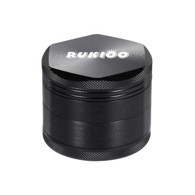 China Wholesale New Rukioo Design Diamond Dish Aluminum 2 Inch Smoking Accessories Aluminum Herb Grinder High Quality Portable 4 Parts for sale