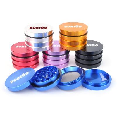 China Custom Wholesale 2.5 Inch Aluminum 4 Parts Aluminum Alloy Herb Smoking Accessory Herb Grinder for sale