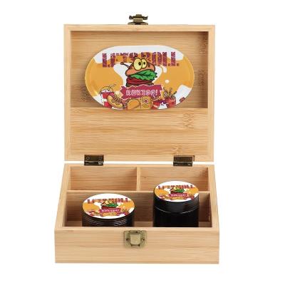 China Popular Rukioo Smoking Kit Set Wholesale Wooden Box With Grinder And Jar Custom Smoking Accessories for sale