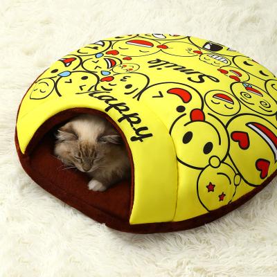 China 2022 Orthopedic Heating Good Quality Cardboard Cute Printing Space Washable Cotton Pet Bed On Sale for sale