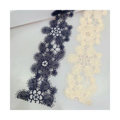 China Viable New Product Hot Selling Fabric Embroidery Lace Trimming For Wedding Dresses for sale