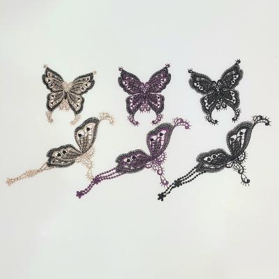 China Sustainable Patches Beautiful Water Soluble Customized Butterfly Embroidery for sale