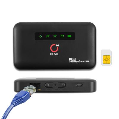 China OLAX MF6875 4G 300Mbps Outdoor Mini CPE Hotspot WiFi Router LTE WiFi Wireless Router Mifis With RJ45 Port 2600mAh Battery Pocket Mobile for sale