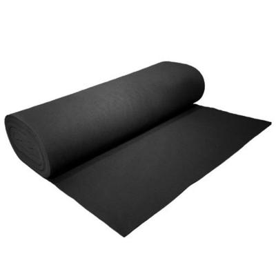 China GRS Certificate Waterproof Material Black Polyester Nonwoven Felt Plain Fabric for sale