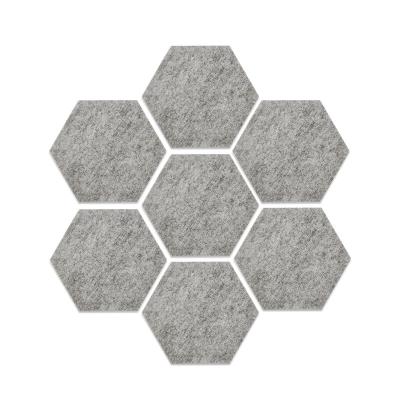 China Hexagon Design Highly Efficient Sound Absorption Colorful Polyester Fiber Acoustic Panel For Decoration for sale