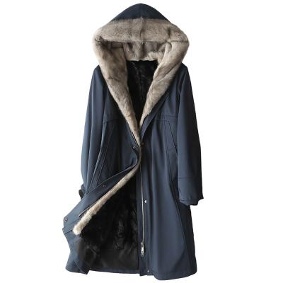 China PUDI Waterproof Women's Real Mink Fur Coating Blet Coat Blet Coat Female Warm Jacket A11011 Parka Trench Winter for sale