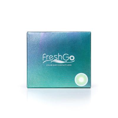 China OEM Freshgo Customized Durable Luxury Color Contact Lenses Box Logo Contact Lenses Gold Foil Stamped Packaging for sale